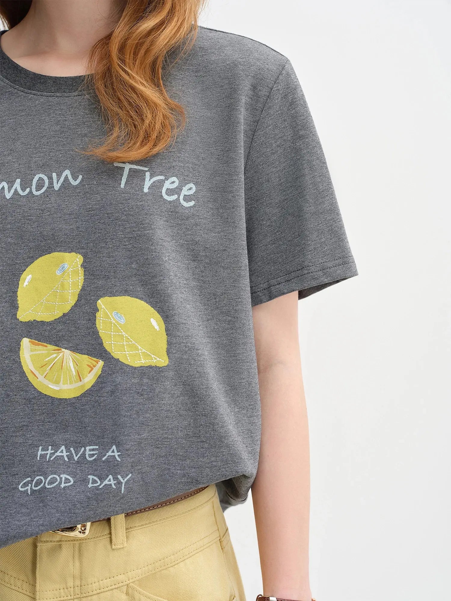 Women’s Fruit Print Cotton T-Shirt | Loose Straight Fit - Loran