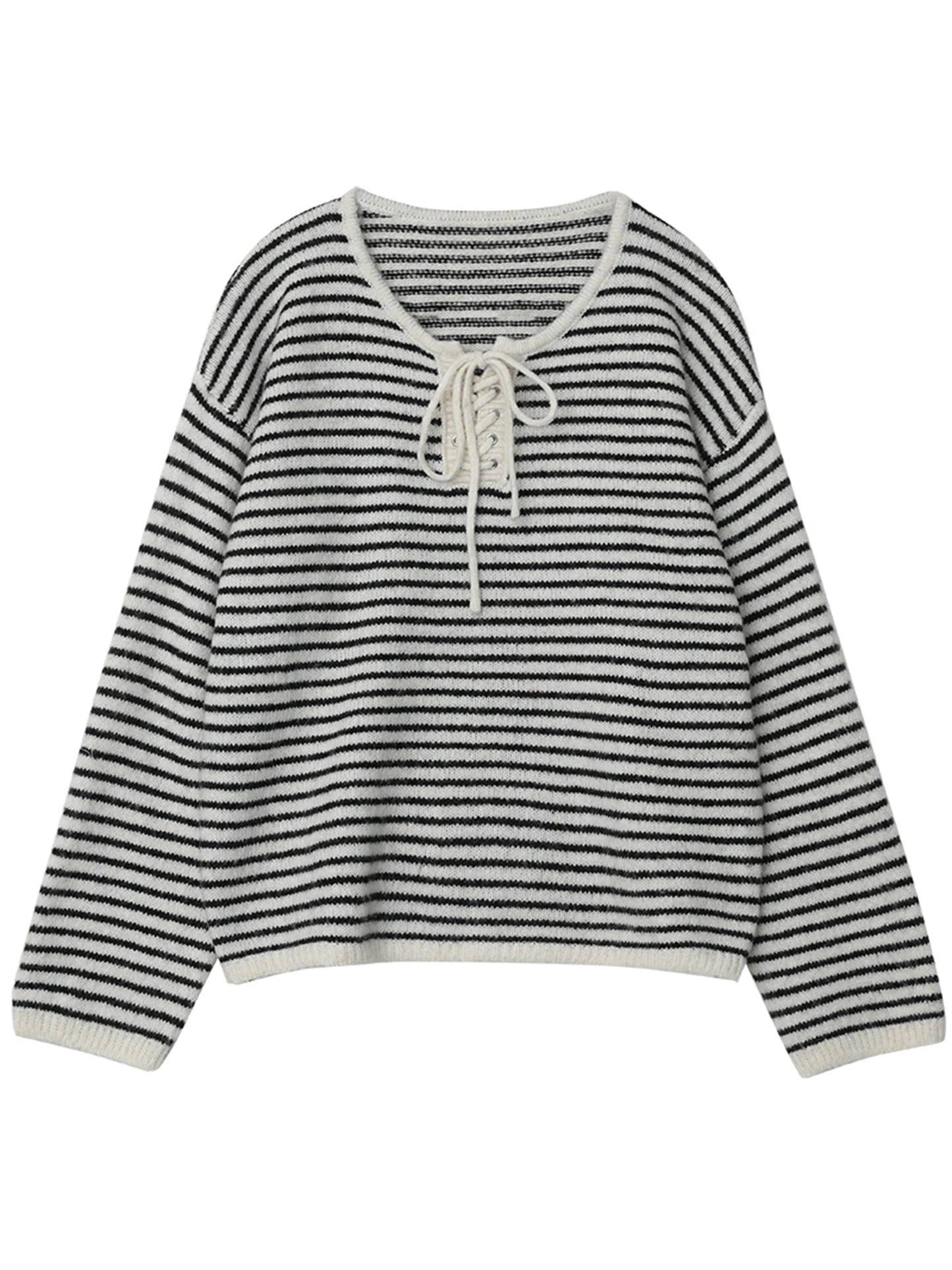 Retro Striped Pullover Loose Autumn & Winter Jumper Loran