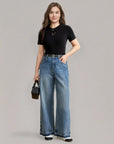 Classic High-Waist Straight Jeans