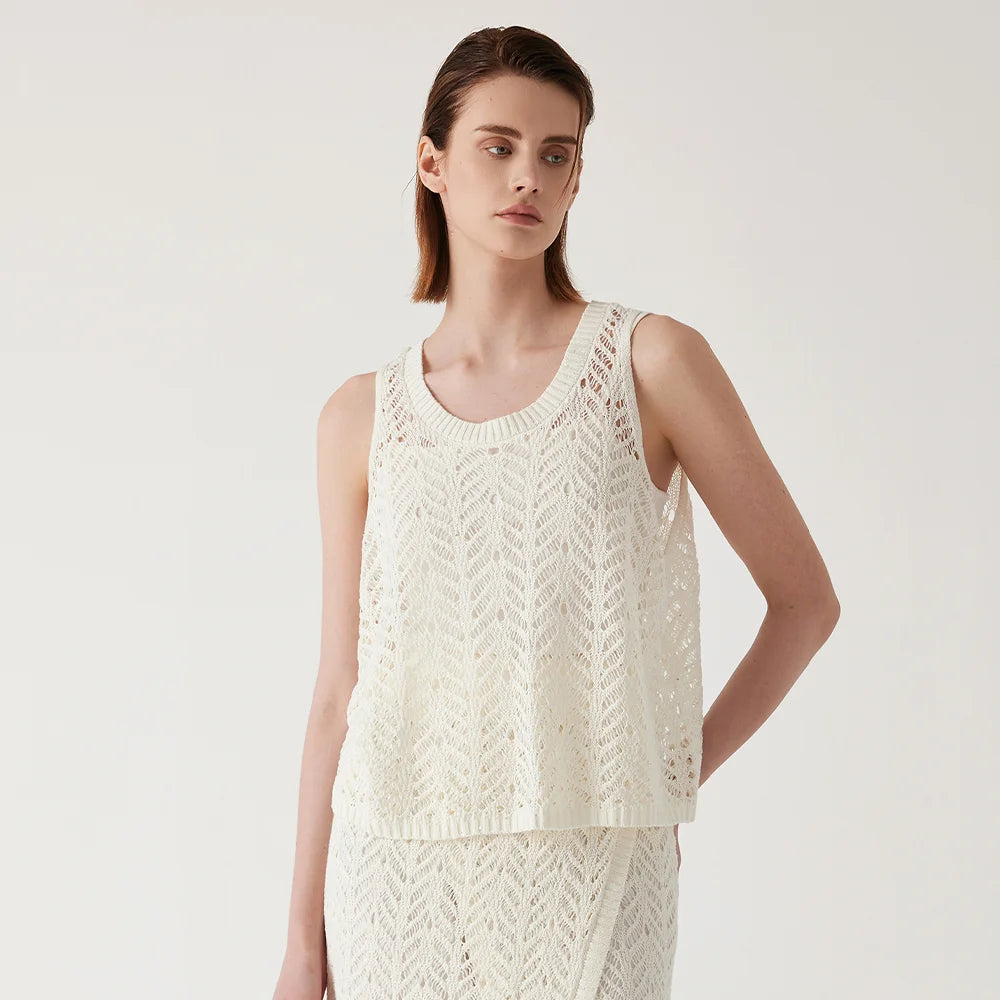 Women's Premium Linen Summer Vest Elegant Luxury Style Loran