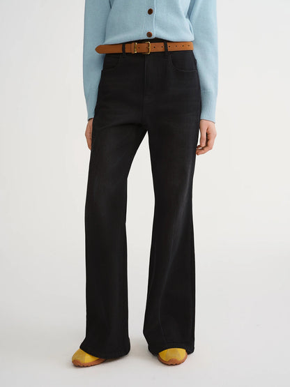 Women’s High-Waist Wide Leg Work Pants Stretchy Office Trousers Loran