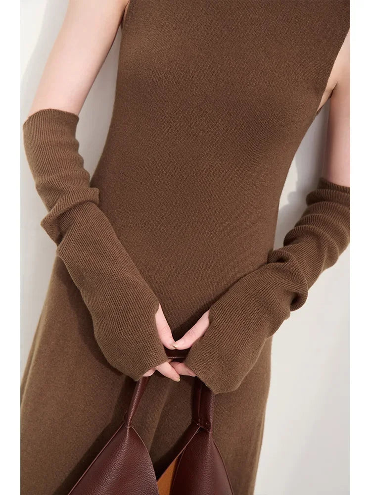 Amii Minimalism Sweaters For Women 2025 Autumn New Wool With Sleeve Mlock Neck Pullovers Versatile Lady Knitwear Jumper 12453055 Loran