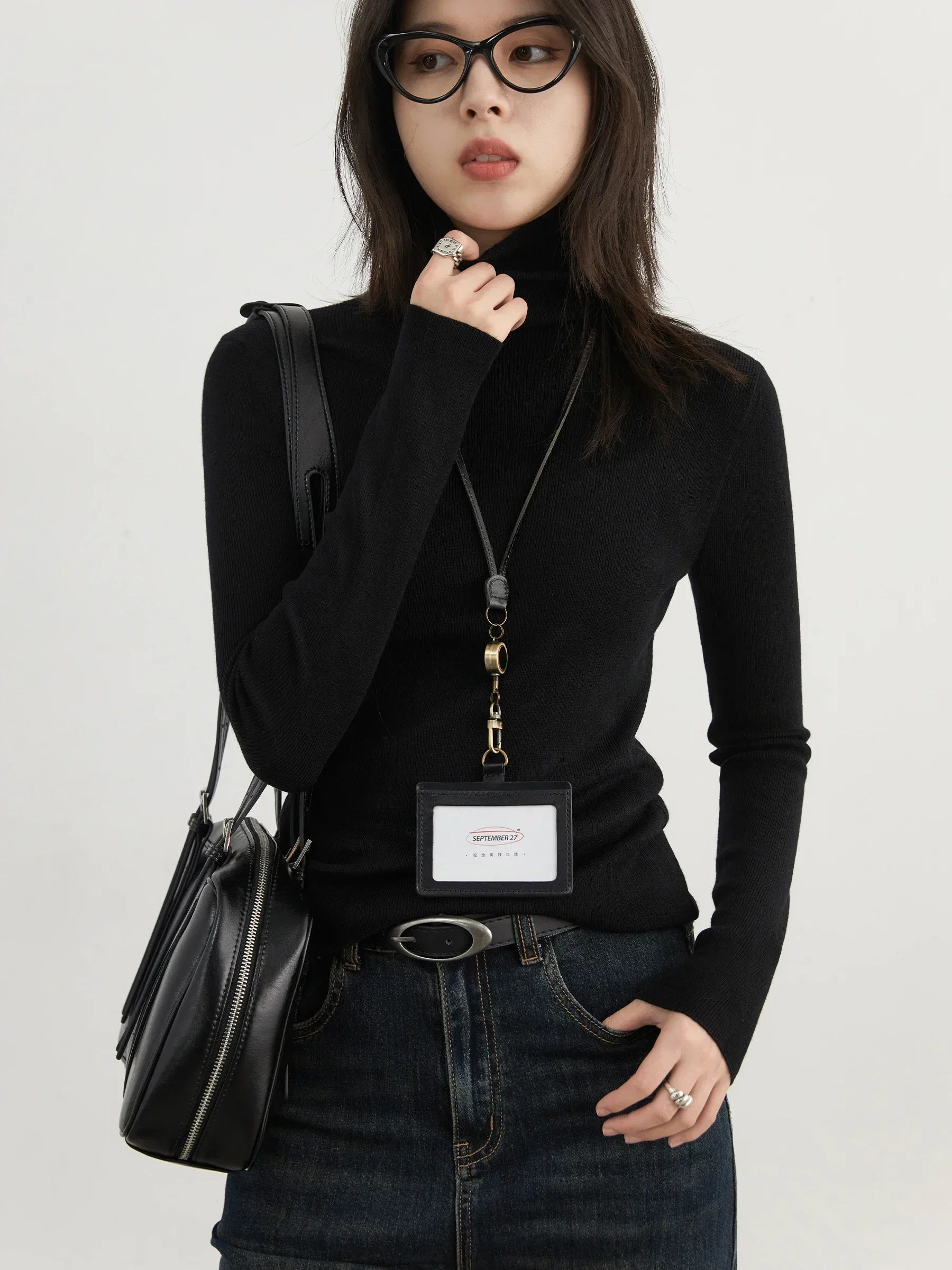 Slim Turtleneck Sweater Autumn Winter Knit Pullover Loran