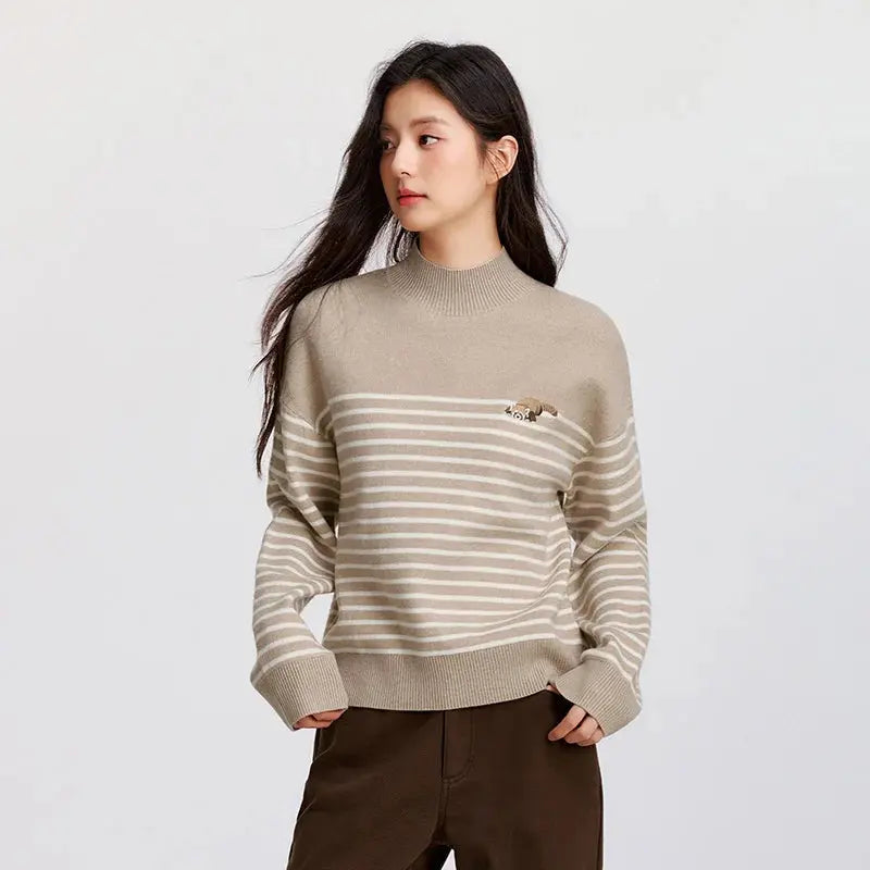 Women's Loose Half Turtleneck Sweater LORAN STORE