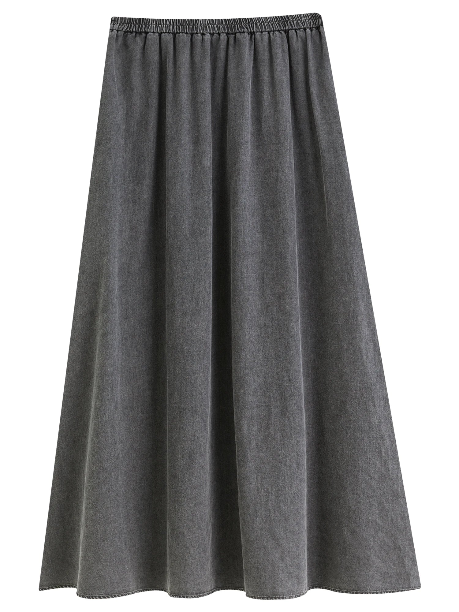 DUSHU Retro Fashion Denim Suit Summer 2025 New Style High Waist A-line Skirt Two Piece Suit 25DS82734+25DS82736 Loran