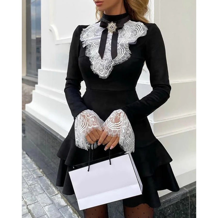 Dresses Fashion Elegant Sexy Long Sleeve Lace - 3IN SMART Shop  #