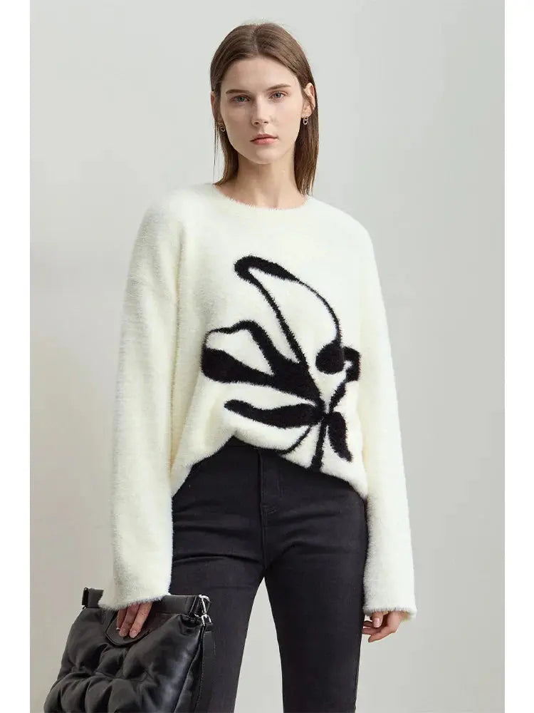 Warm Winter Pullover Sweater for Women - Loose Fit - Loran