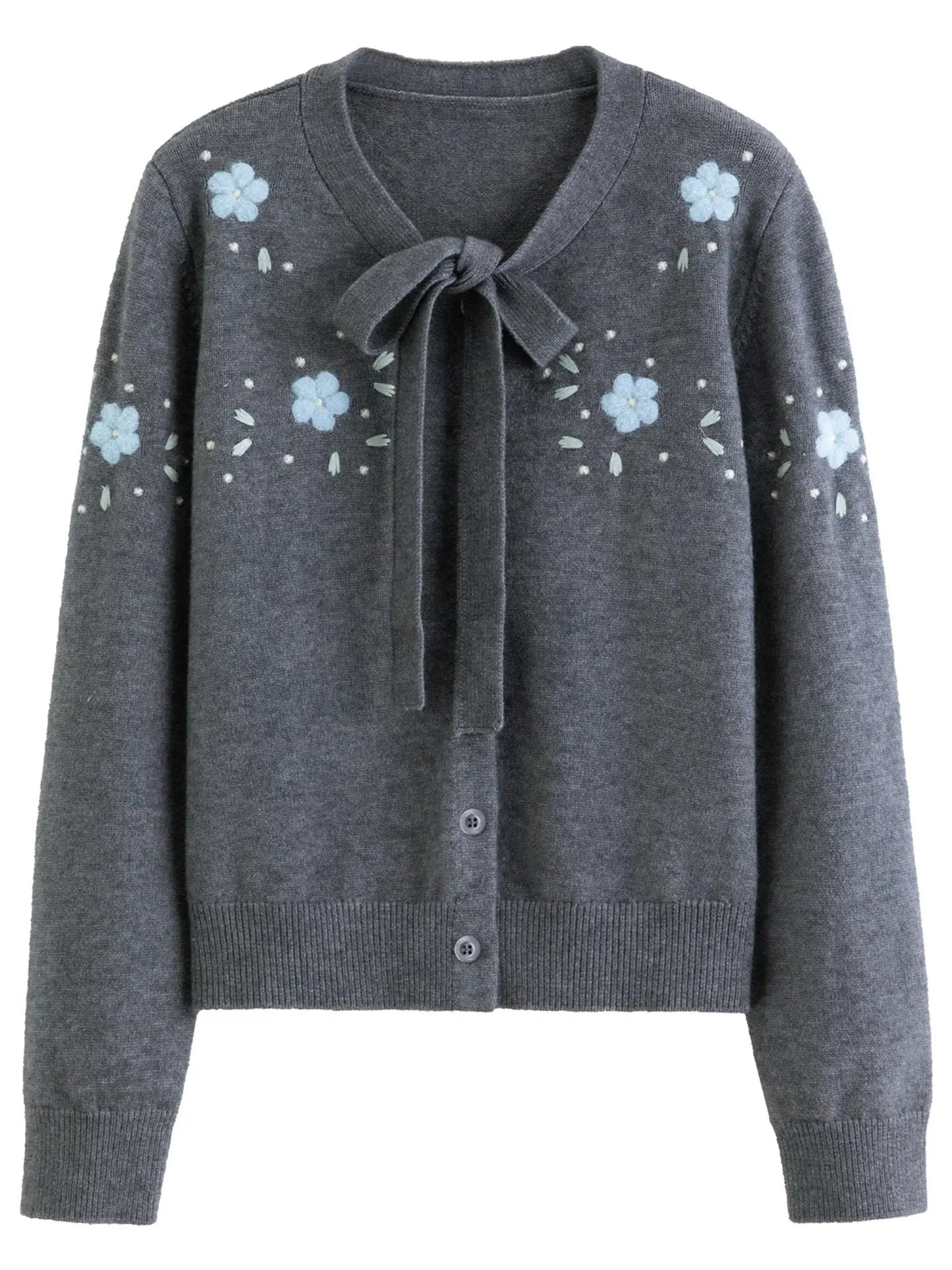 Chic Plus Size Floral Open-Front Sweater - Loran