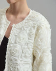 Elegant Floral Embellished Short Jacket