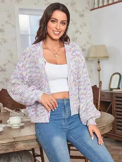 Fashionable Multi-Bar Color Block Sweater Top - Loran