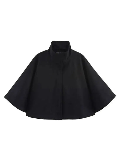 High-Neck Cropped Autumn Outerwear - Loran