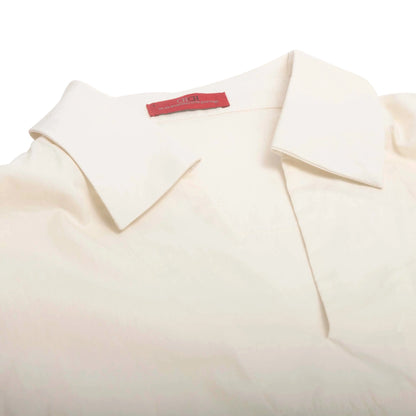 Beige V-Neck Long-Sleeve Commuter Top - Loran