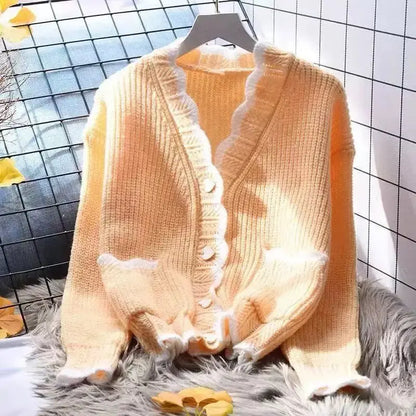 Autumn V-Neck Knitted Jumper - Loran