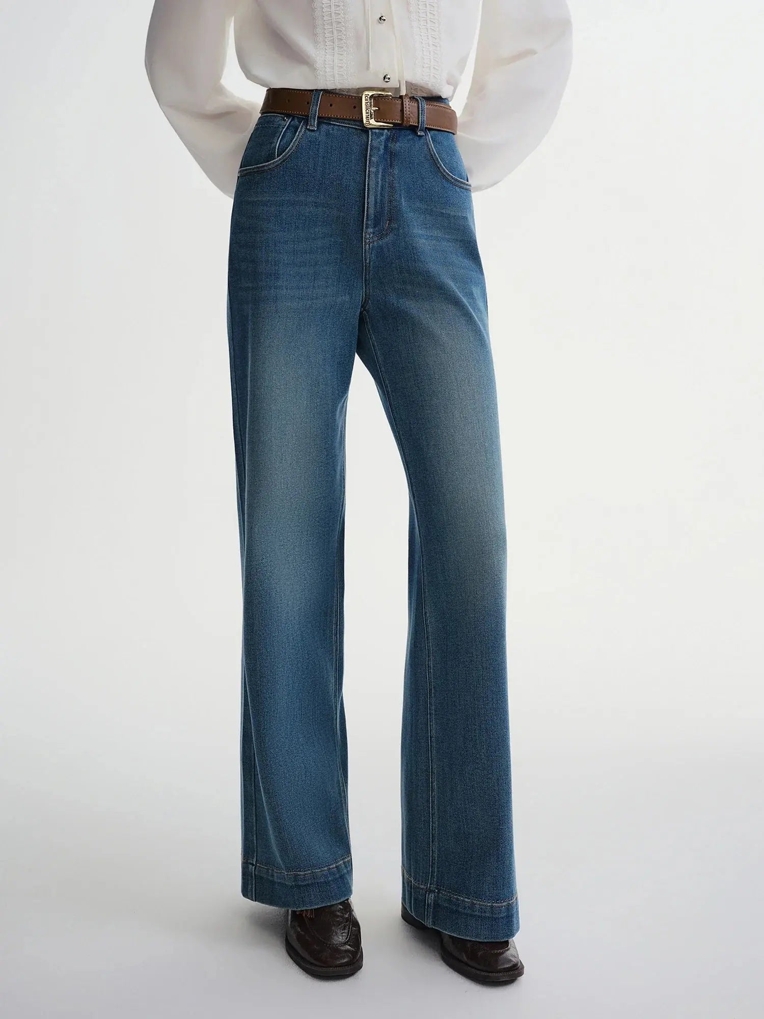 Perfect Stretch High-Waist Straight Leg Jeans for Plus Sizes - Loran