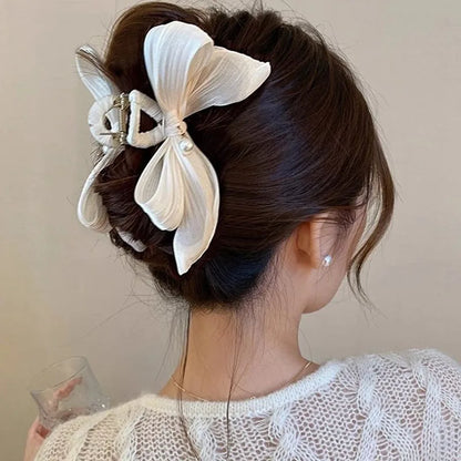 Elegant Mesh Bow Shark Fashion Hair Clamp