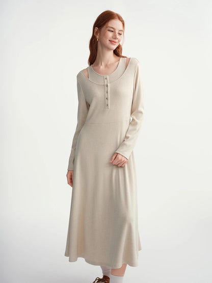 Women’s Retro 2-Piece Slim Fit Winter Dress Loran