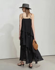 Autumn New Minimalist Layered Chiffon Dress