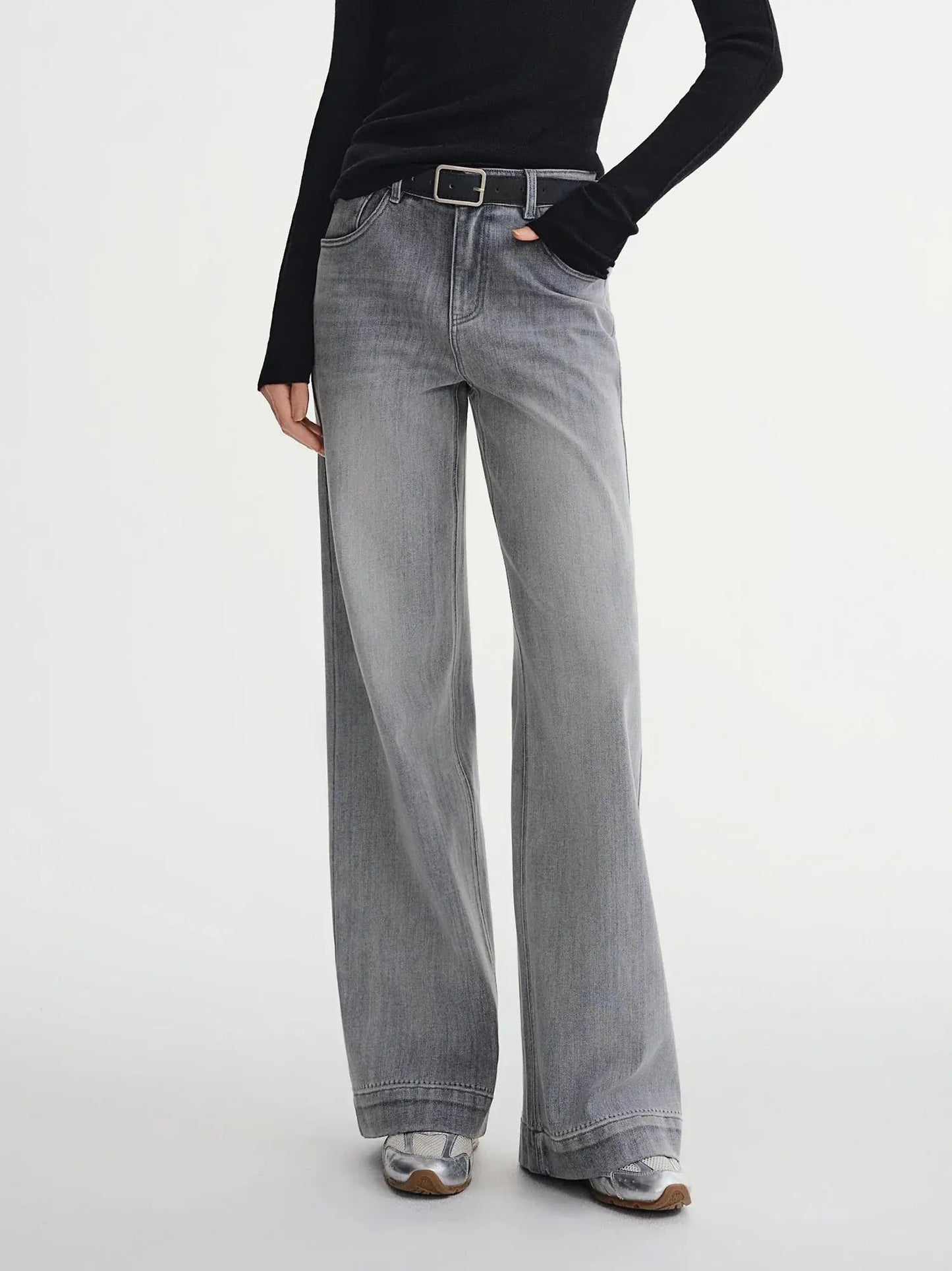 Perfect Stretch High-Waist Straight Leg Jeans for Plus Sizes - Loran