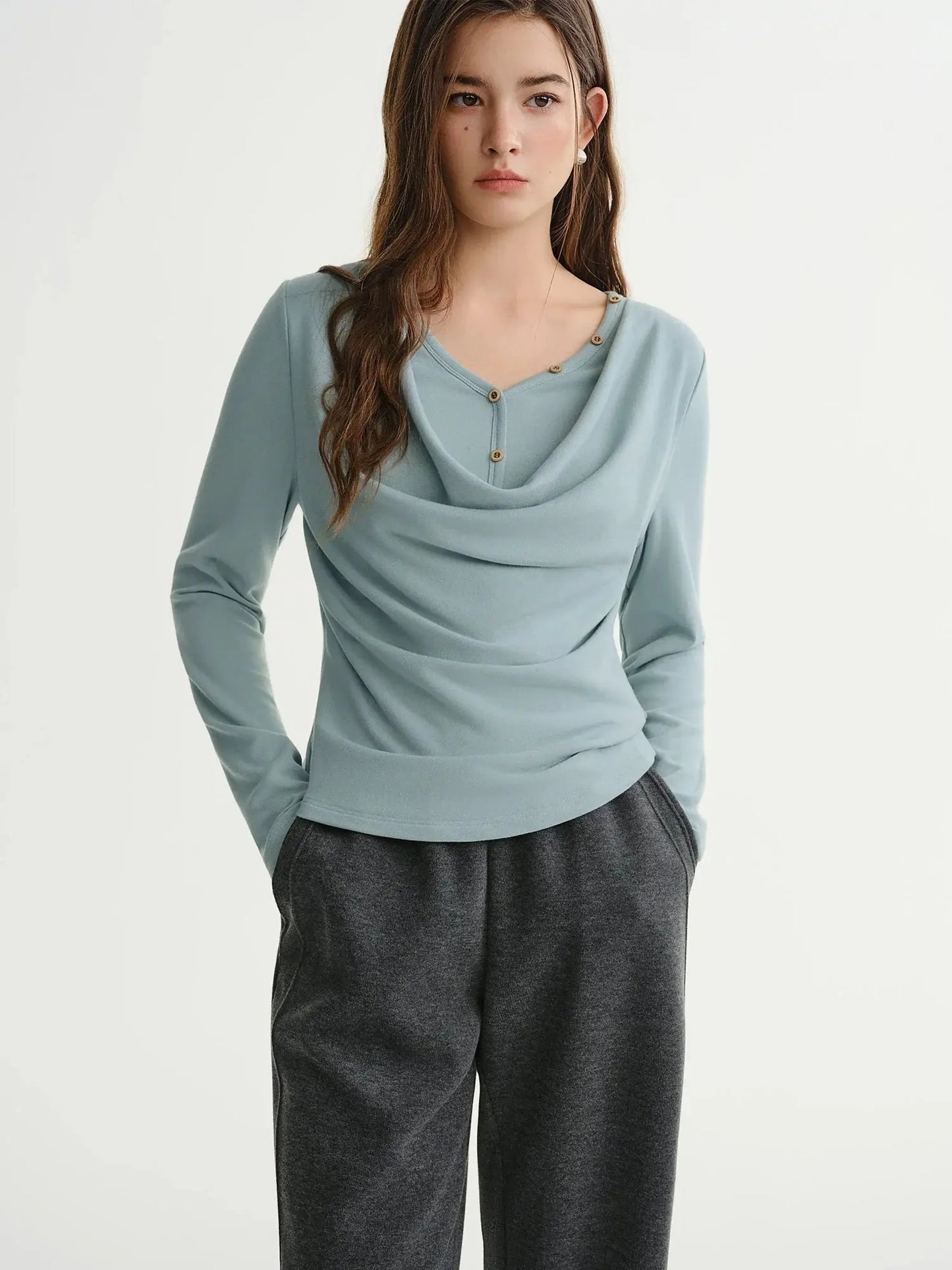 Flattering Mock Two-Piece Layered T-Shirt - Plus Size LORAN STORE