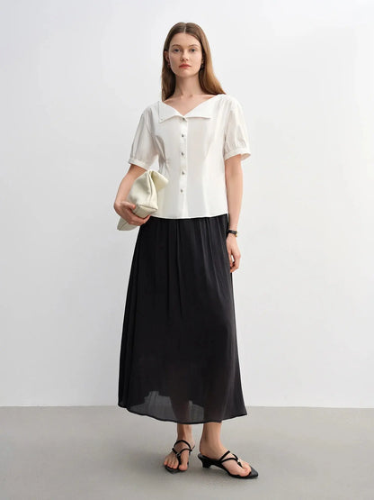 Simple Solid Strapless Summer Top - Loran