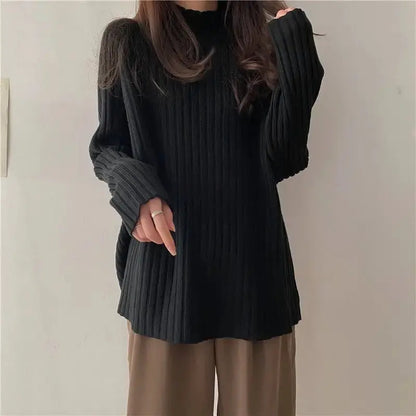 Loose-Fit Turtleneck Sweater for Winter - Loran