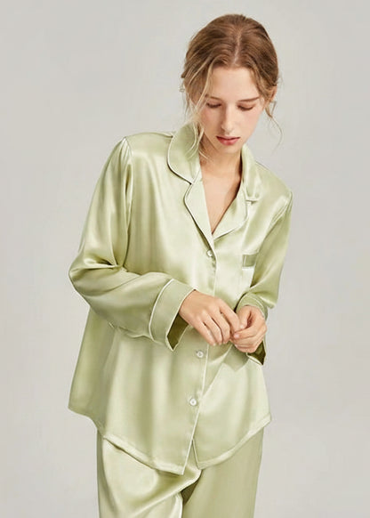Fimtairah New 6A 100%  Silk Pajamas Women's Spring Autumn 2024 Fashion Lady Long-sleeved Two-piece Suit  Summer home clothes Loran