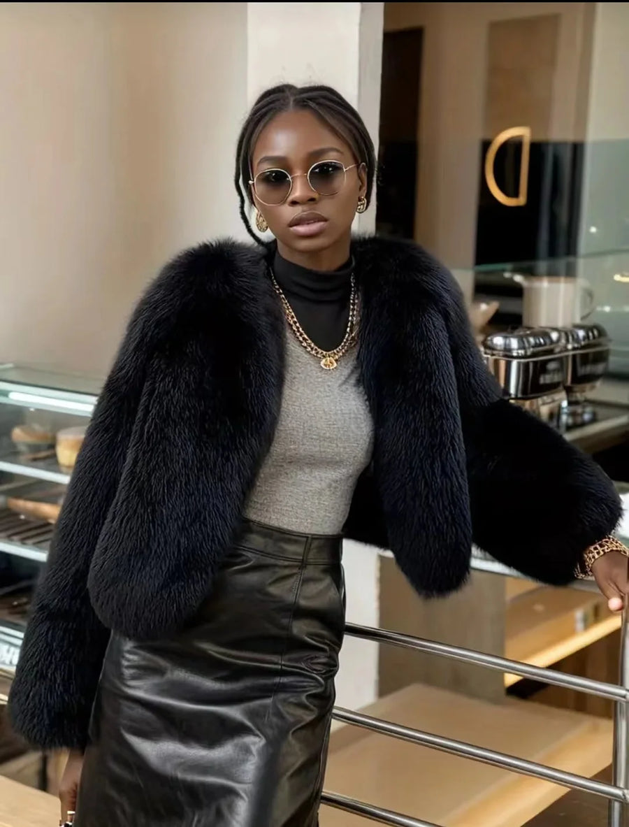 Elegant Imitation Fur Jacket