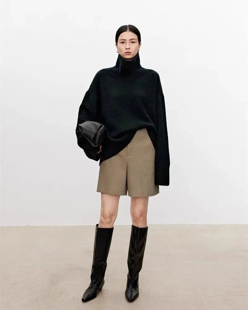 Luxurious Pure Cashmere Turtleneck Sweater - Loran
