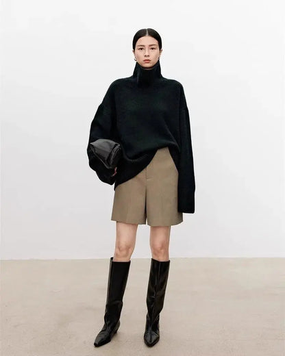 Luxurious Pure Cashmere Turtleneck Sweater - Loran