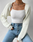 Women's Rib-Knit Cropped Cardigan Shrug