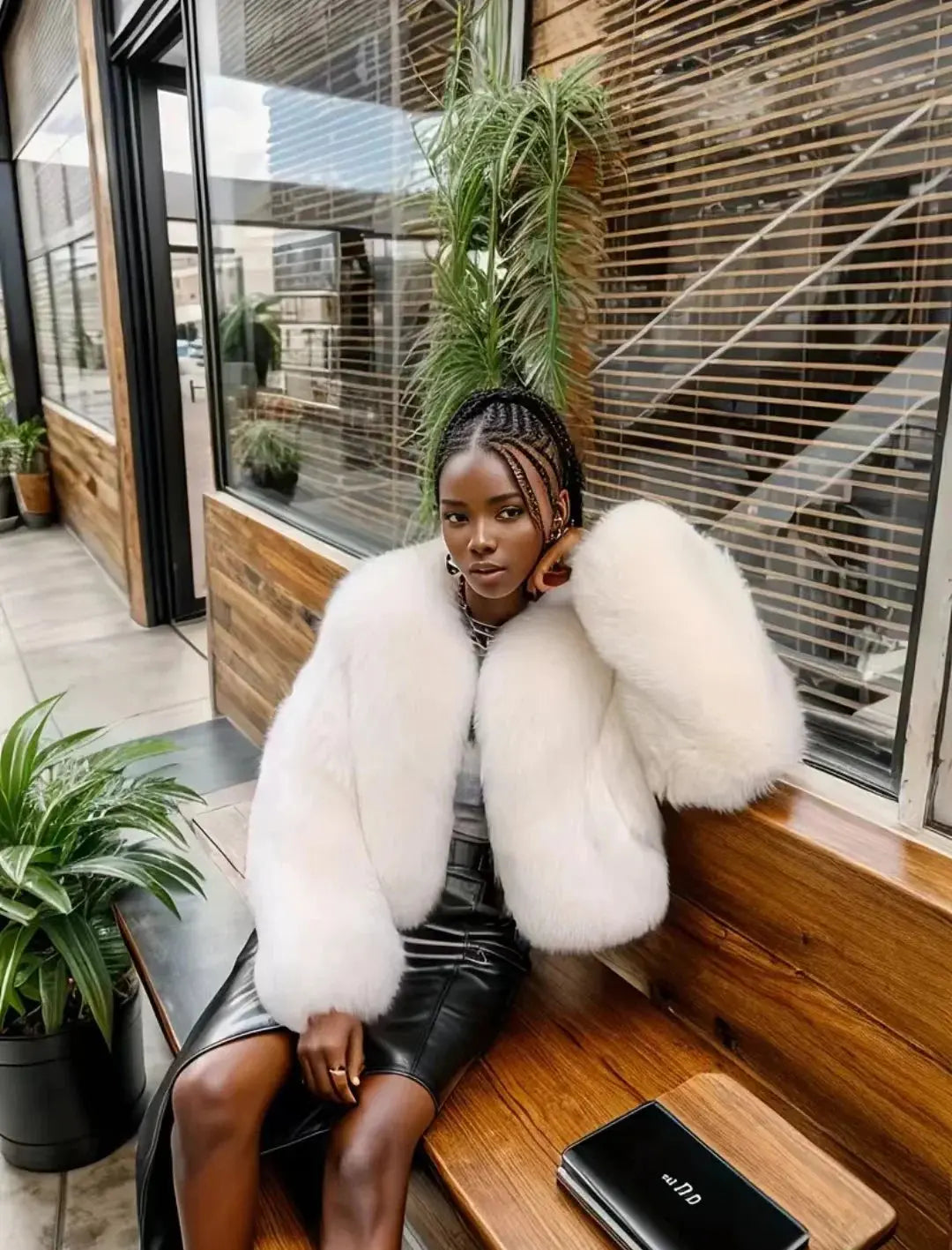 Elegant Imitation Fur Jacket - Loran