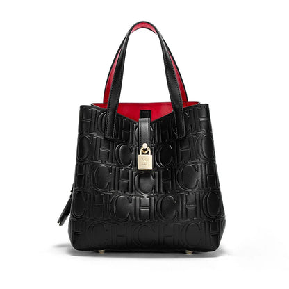 CHCH Women's Steel Embossed Tote Bag Handheld Bun Mother Bag