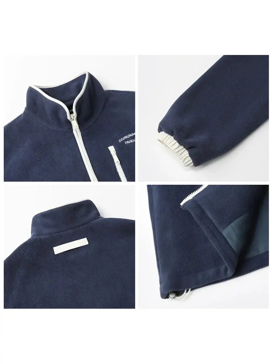 Women's Fleece Jacket with Stand-Up Collar - Loran