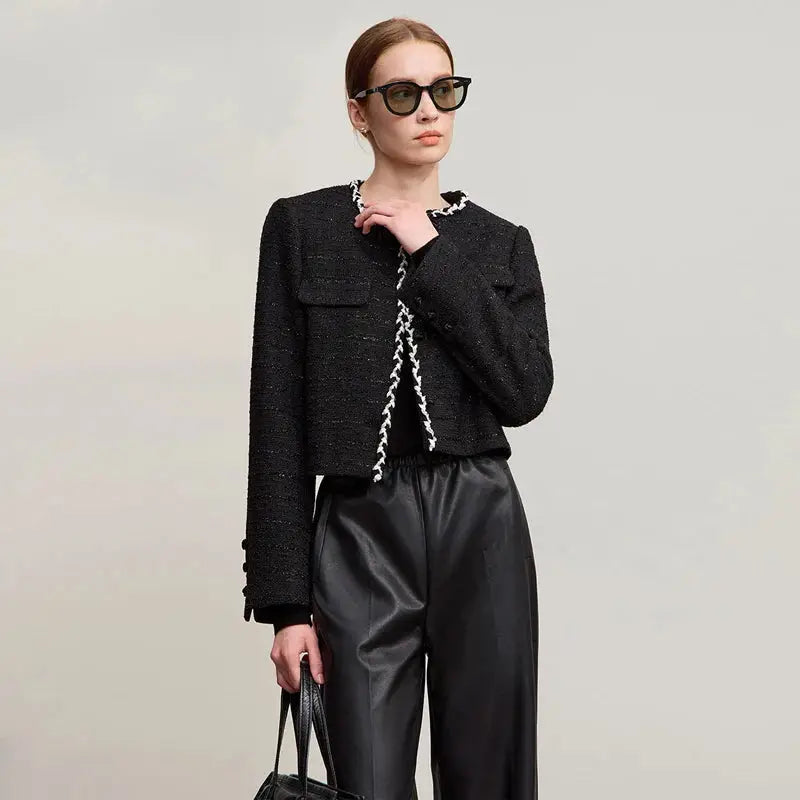 Chic & Versatile Round Neck Jacket for Women - Loran