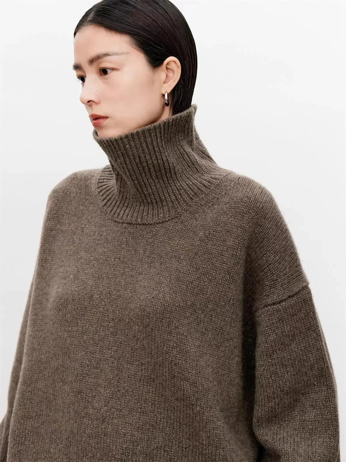 Luxurious Pure Cashmere Turtleneck Sweater - Loran