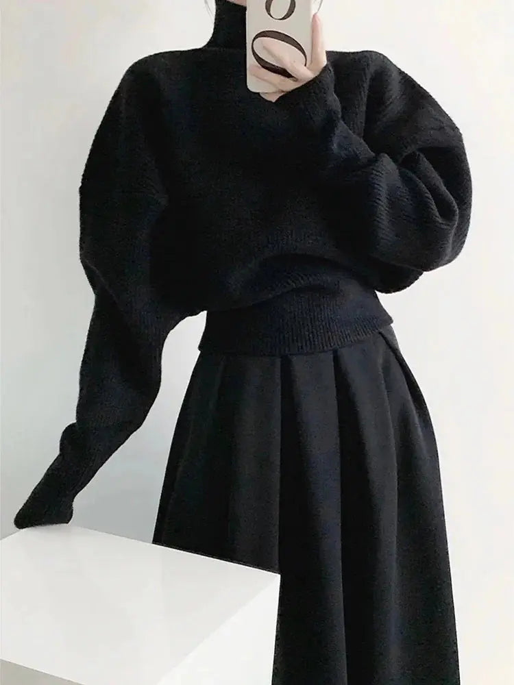 Chic Vintage Wind Turtleneck Pullover Sweater - Loran