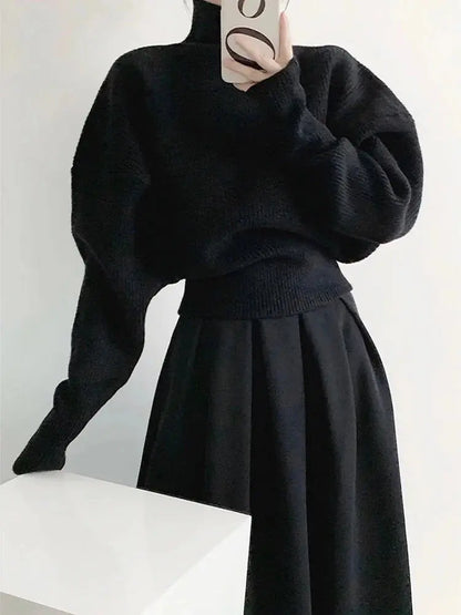 Chic Vintage Wind Turtleneck Pullover Sweater - Loran