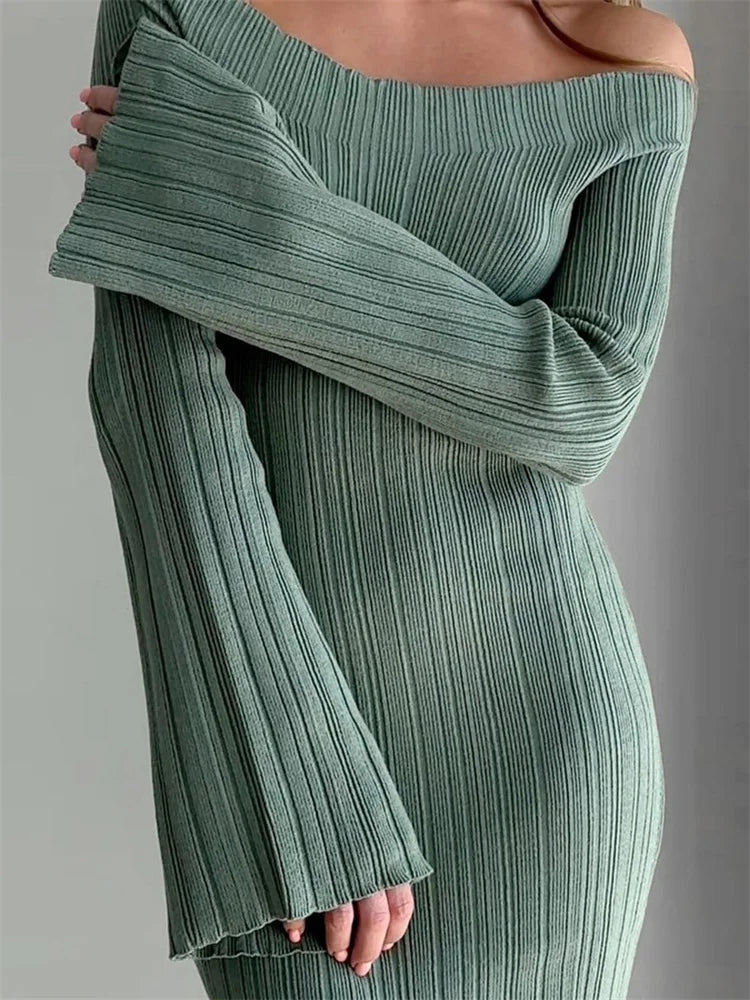 Women's Elegant High-Waist Slim Backless Dress