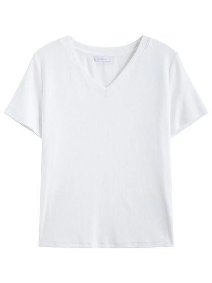 High-Stretch V/U Neck Tee Loran