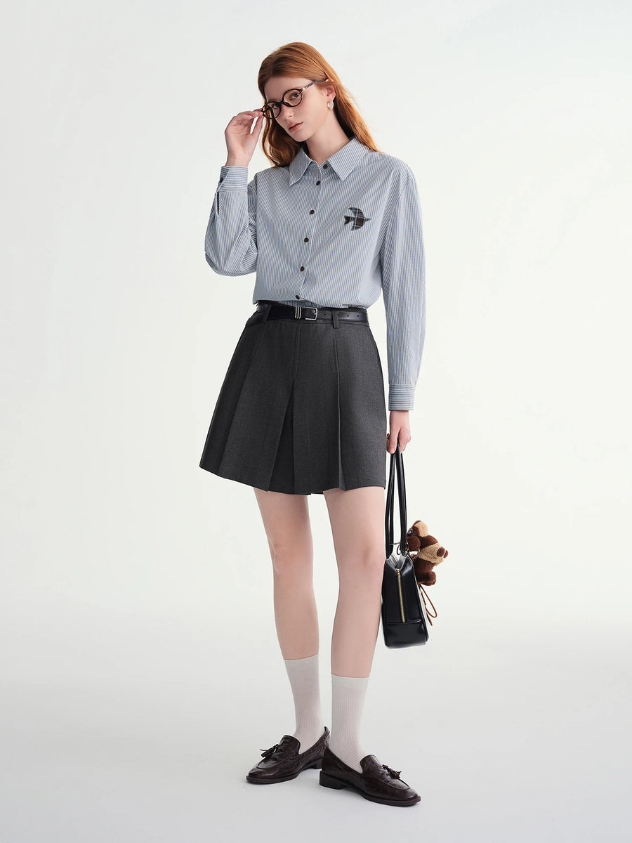 Comfortable and practical pleated shorts