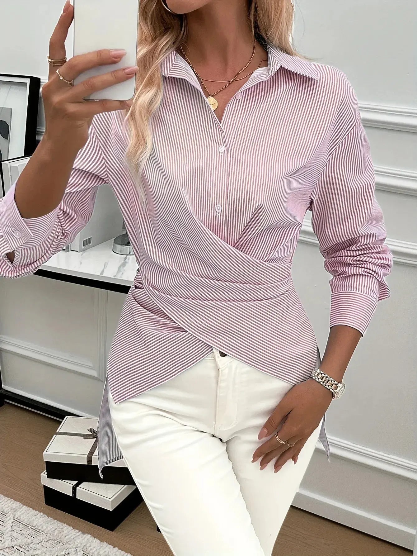 Striped Summer Shirt for Women - Loran