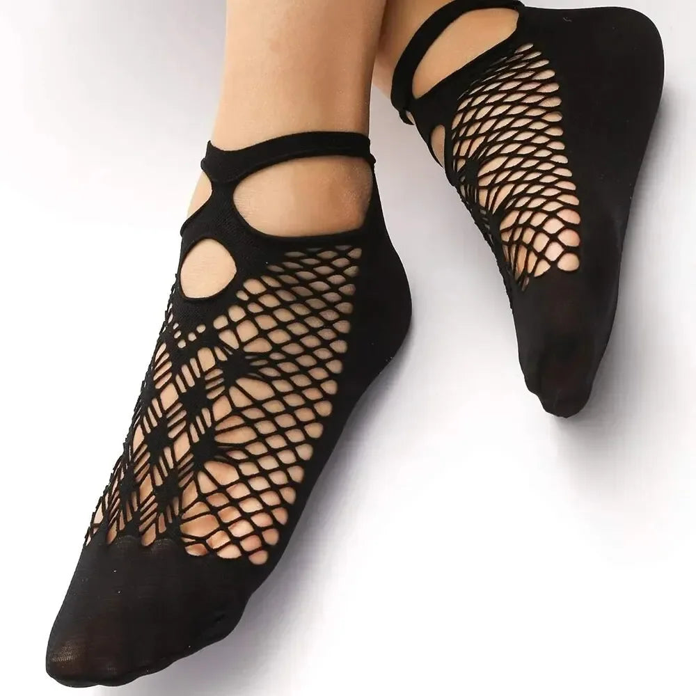 5 Pairs Vintage Lace & Mesh Ankle Socks for Women