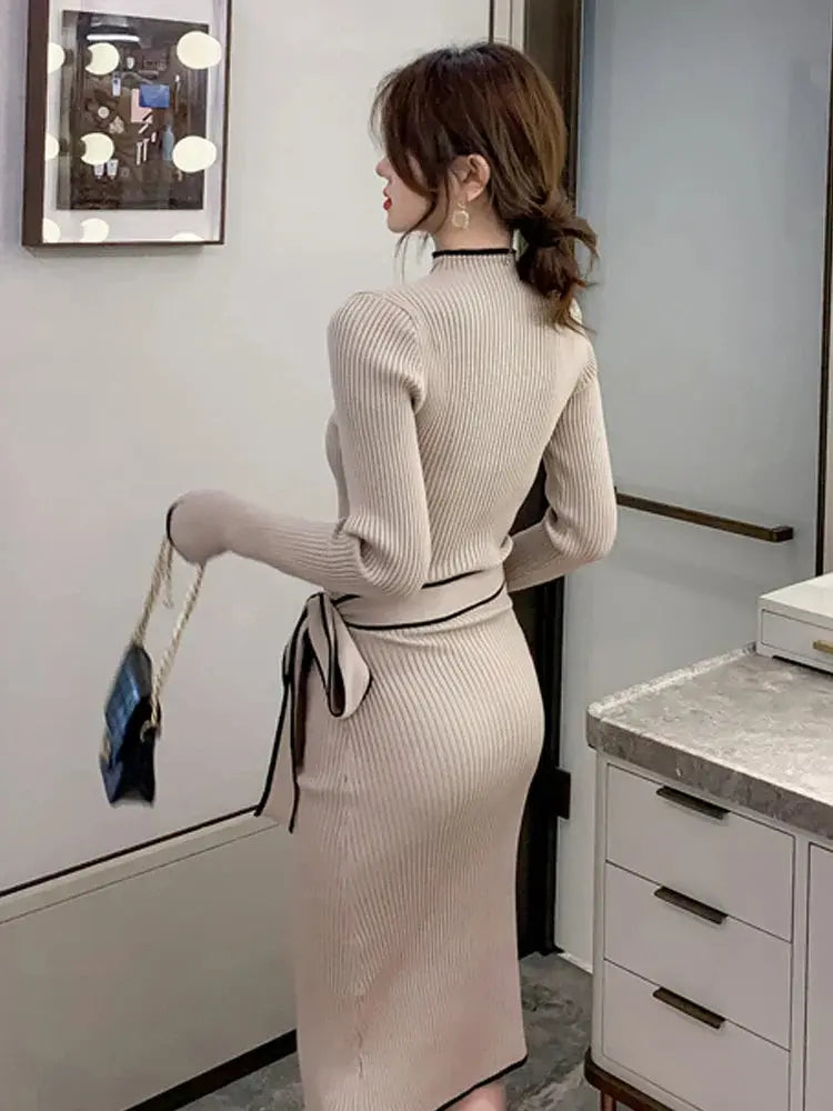 Women's Knitted Sweater Dress - Loran