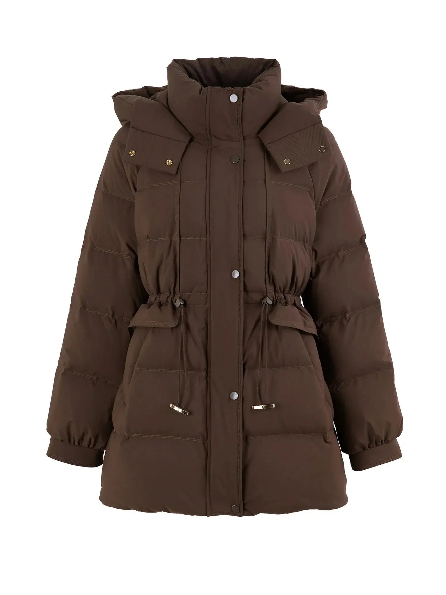 Women's Warm Brown Puffer Jacket - Loran