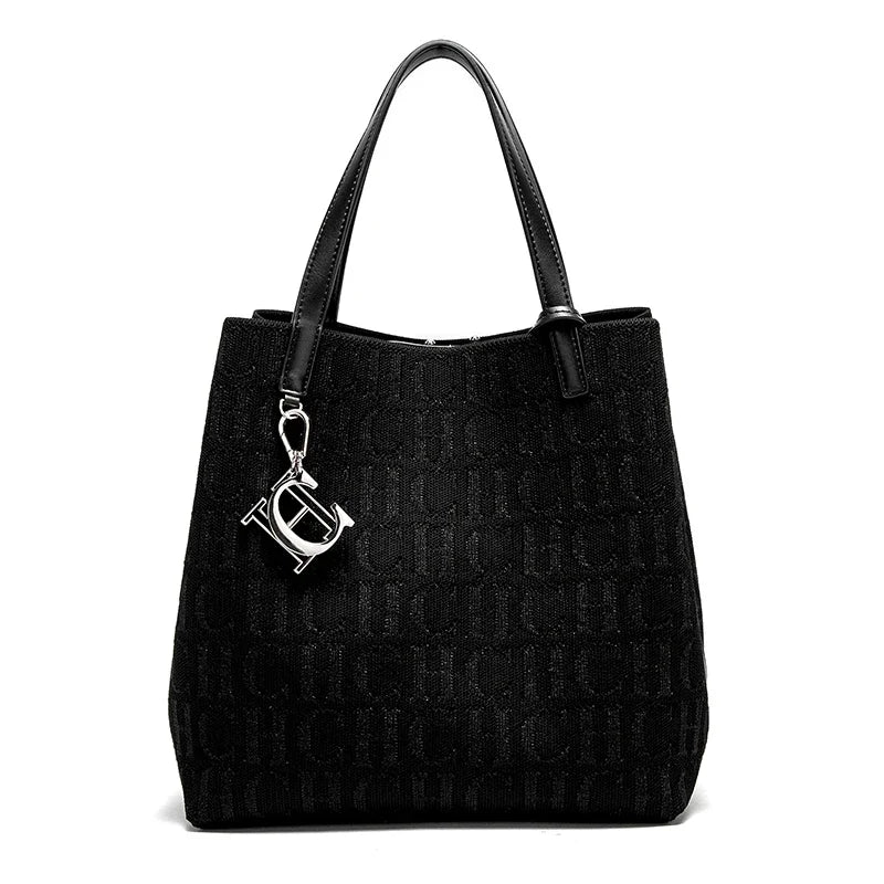 CH Women's Large Shoulder Bag Simple Daily Commuter Tote