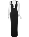 Low Cut Sleeveless Sexy Maxi Dress For Women Fashion