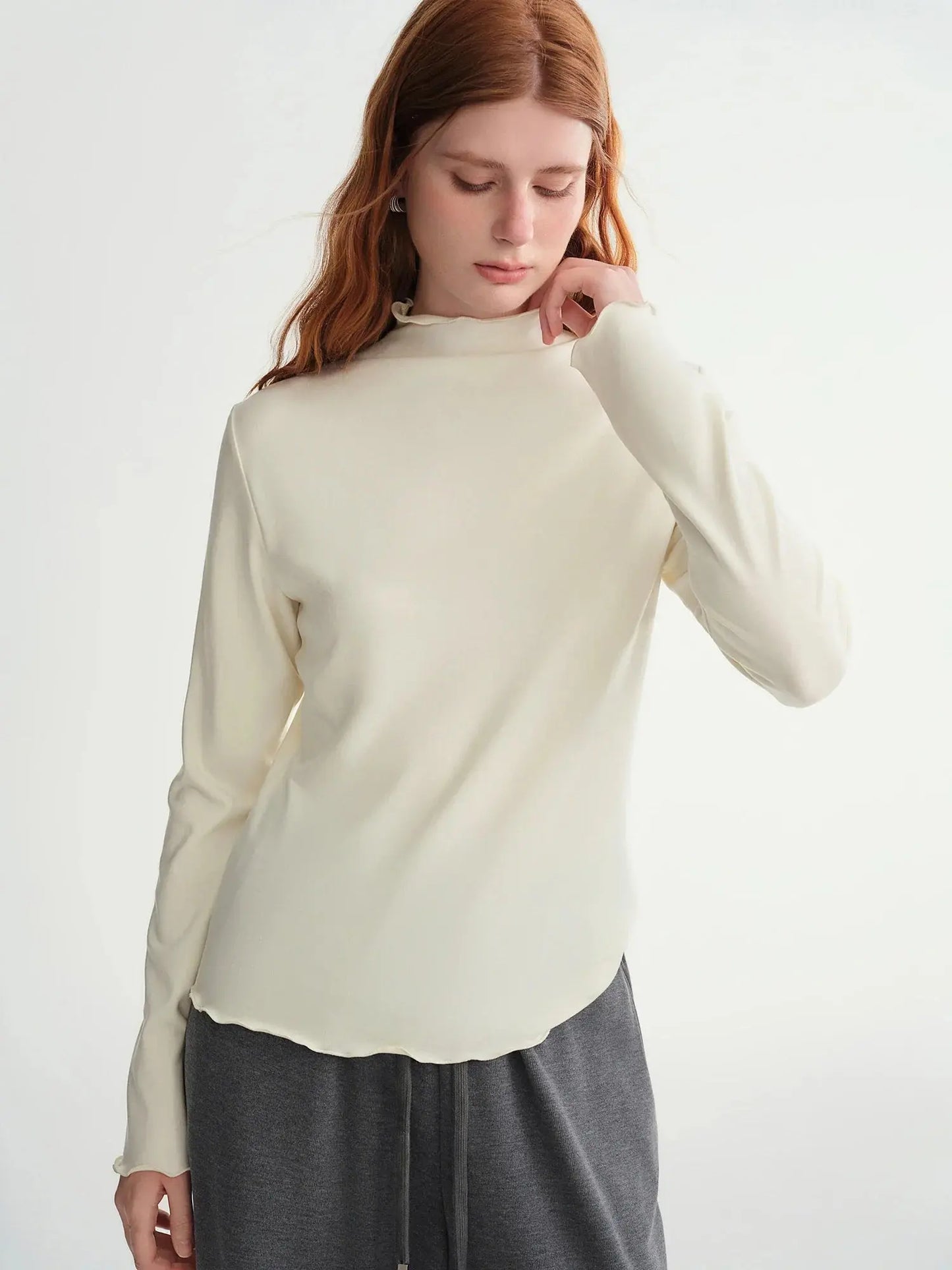 Women's Soft Self-Heating Wool Knit T-Shirt - Loran