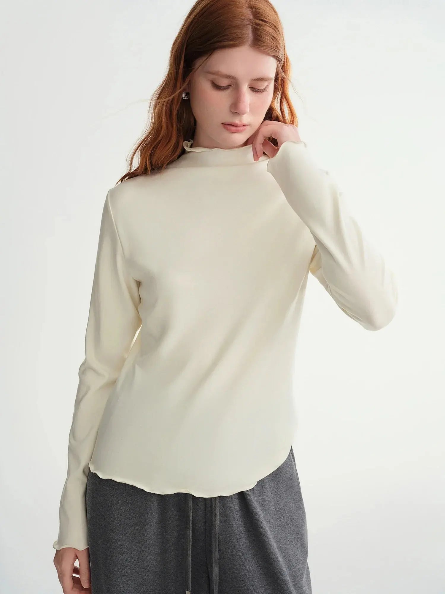 Women's Soft Self-Heating Wool Knit T-Shirt - Loran