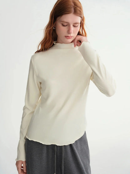 Women's Soft Self-Heating Wool Knit T-Shirt - Loran