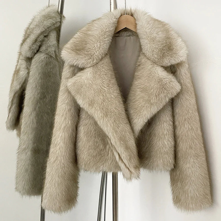 Women's Vintage Faux Fur Jacket